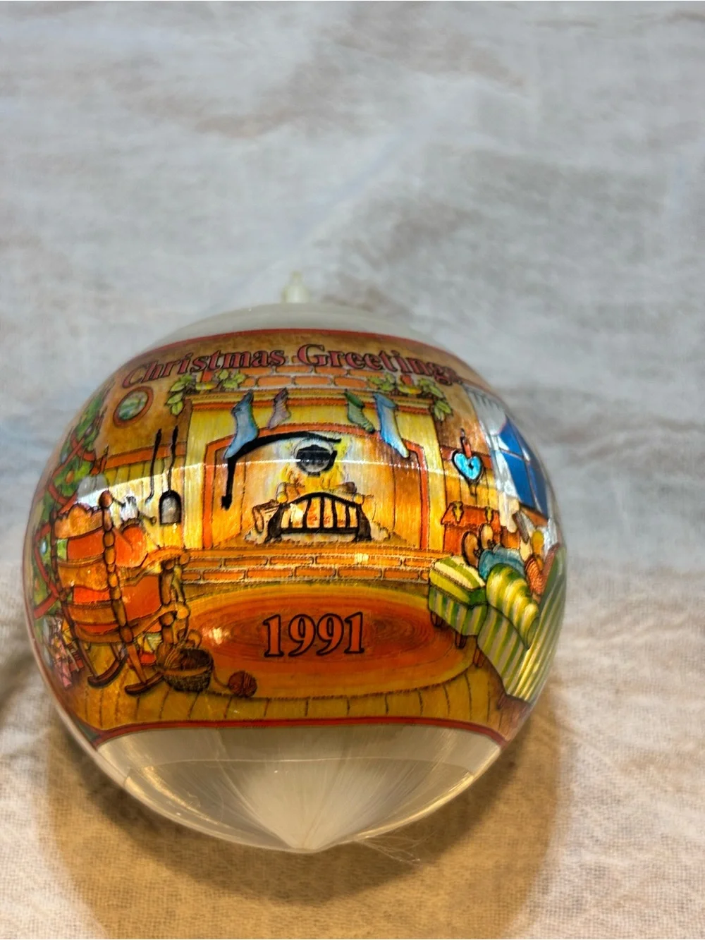 Vintage Christmas Memories Collection 1991 Satin Ornament General Foam Plastics